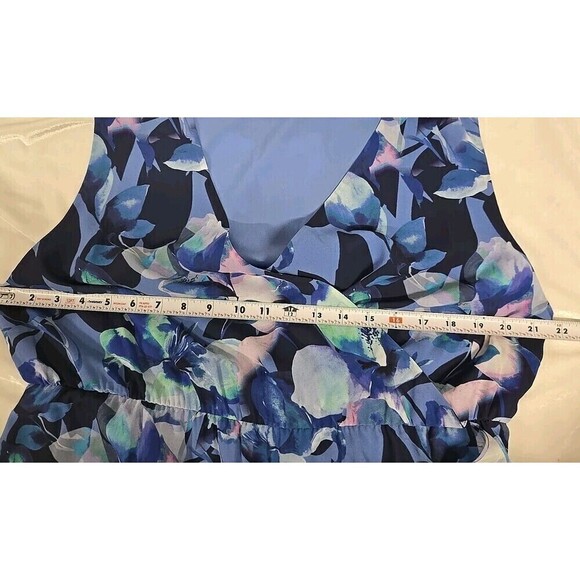 Soft Surroundings Ashlyn Maxi Dress Purple Floeal Elastic Waist Women’s Size L - Picture 8 of 10